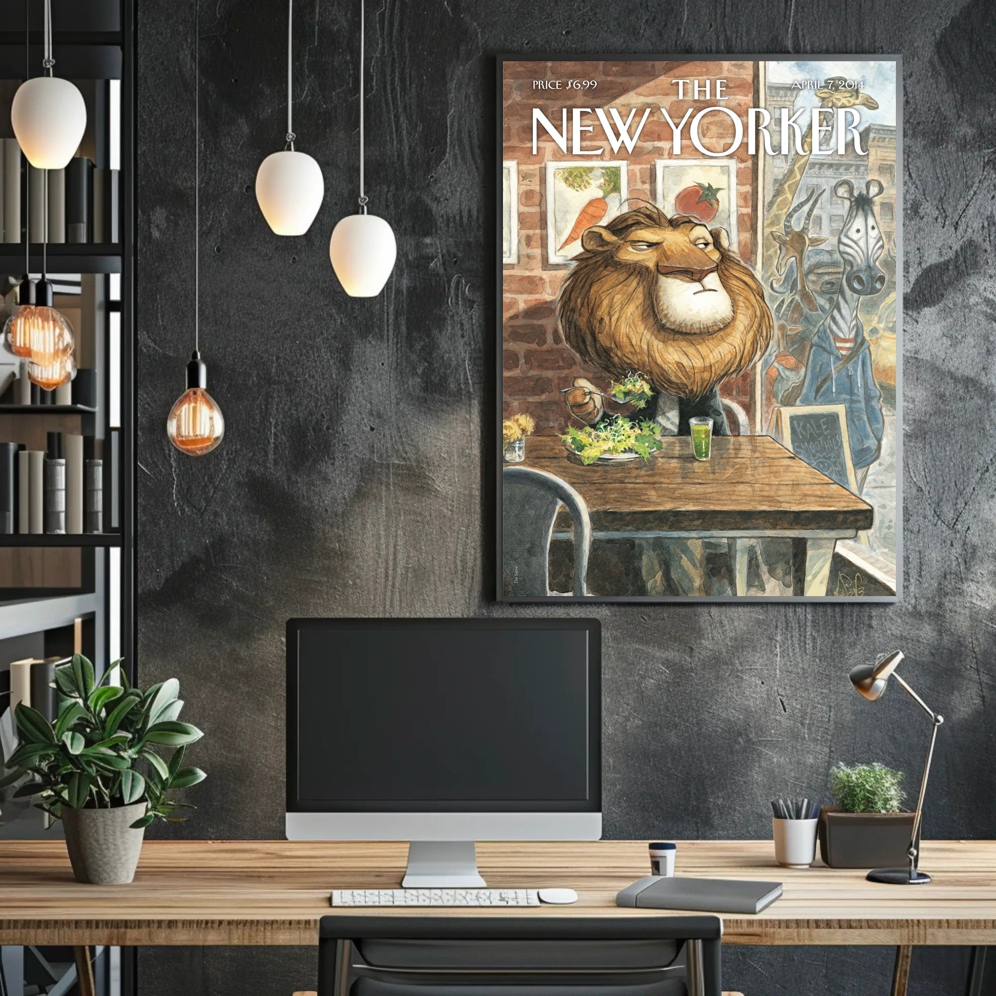 Urban Wildlife Takes Manhattan: Artistic Animal Poster PosterGoat