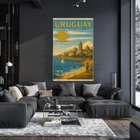 Uruguay Coastal Scene Vintage Travel Poster PosterGoat