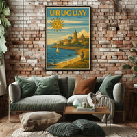 Uruguay Coastal Scene Vintage Travel Poster PosterGoat