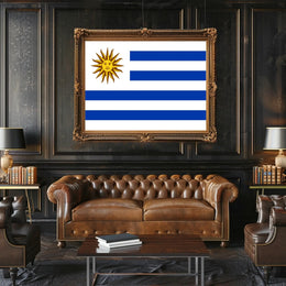 Uruguayan National Pride Symbolism Country Flag Poster PosterGoat