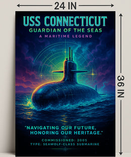 Uss Connecticut Guardian Of The Seas Poster PosterGoat