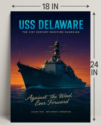 Uss Delaware The 21St Century Maritime Poster PosterGoat