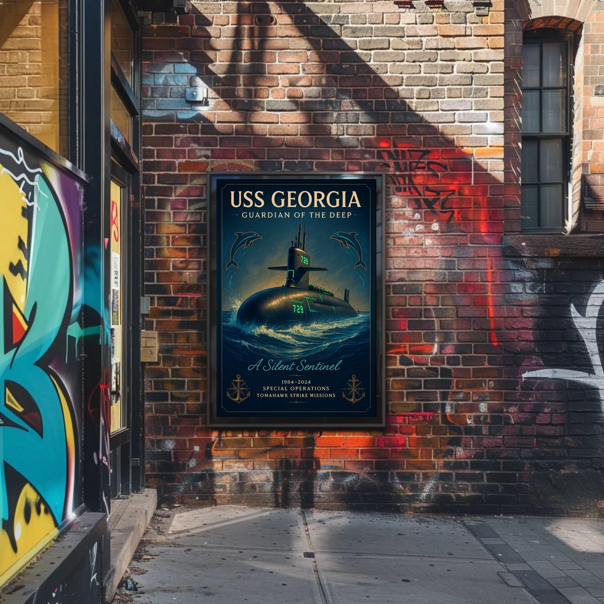 Uss Georgia Guardian Of The Deep Poster PosterGoat