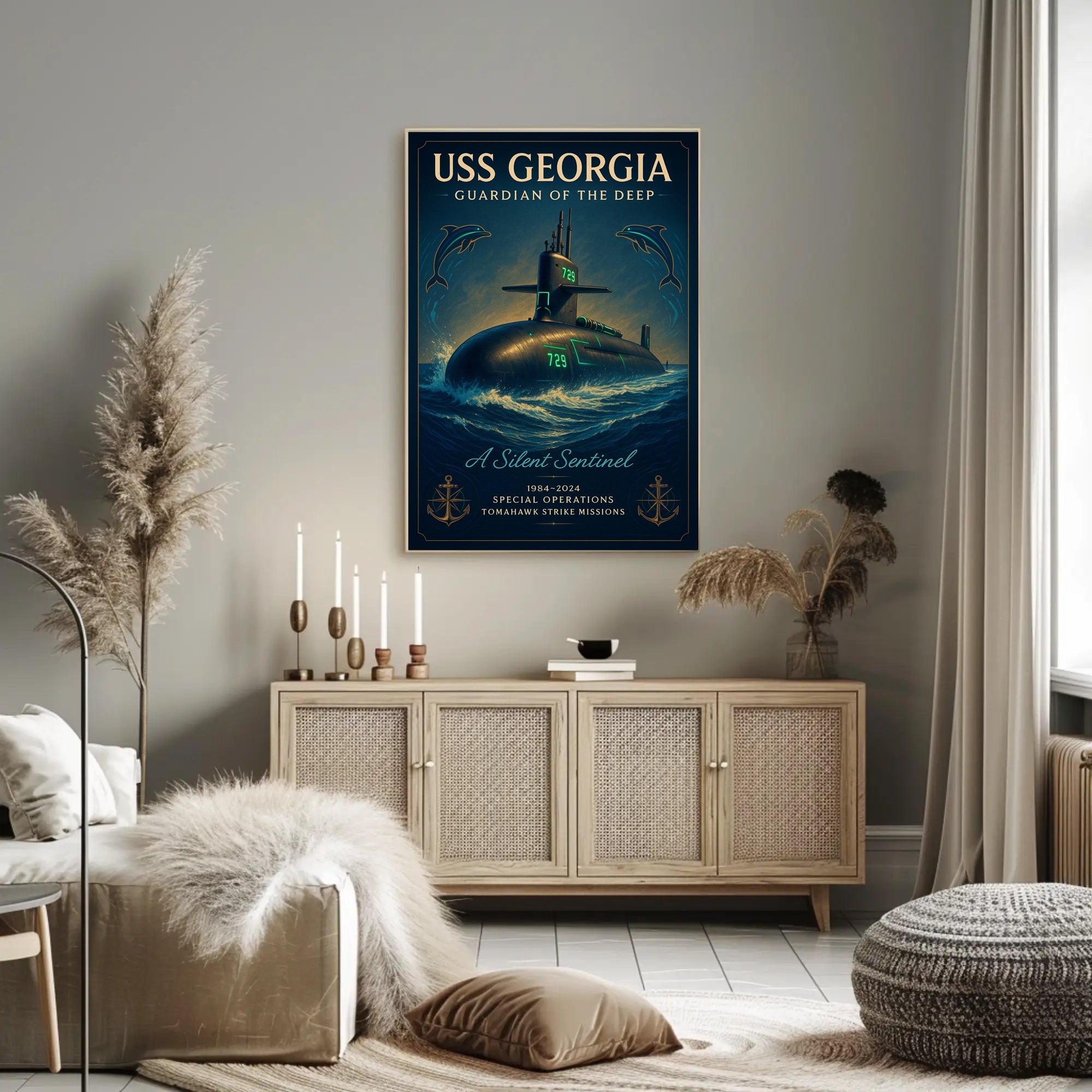 Uss Georgia Guardian Of The Deep Poster PosterGoat