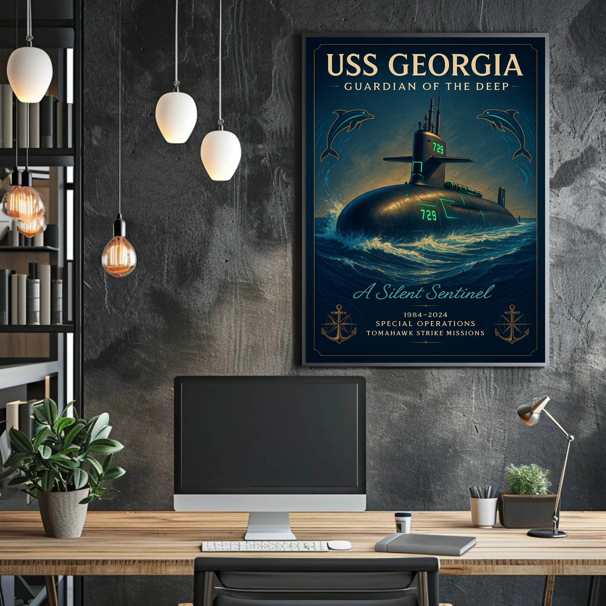 Uss Georgia Guardian Of The Deep Poster PosterGoat