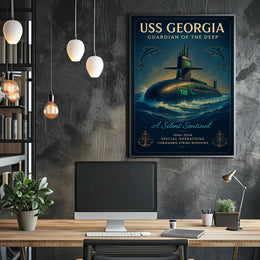 Uss Georgia Guardian Of The Deep Poster PosterGoat