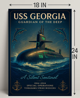 Uss Georgia Guardian Of The Deep Poster PosterGoat