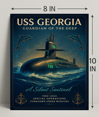 Uss Georgia Guardian Of The Deep Poster PosterGoat