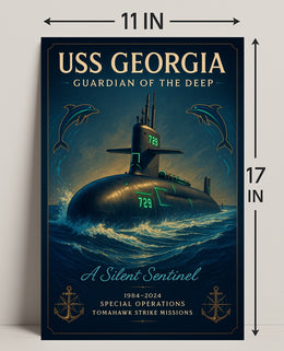 Uss Georgia Guardian Of The Deep Poster PosterGoat