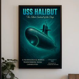 Uss Halibut The Silent Sentinel Poster PosterGoat