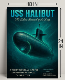 Uss Halibut The Silent Sentinel Poster PosterGoat