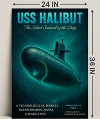 Uss Halibut The Silent Sentinel Poster PosterGoat