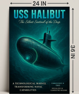 Uss Halibut The Silent Sentinel Poster PosterGoat