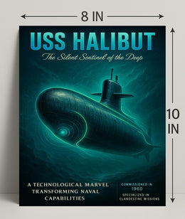 Uss Halibut The Silent Sentinel Poster PosterGoat