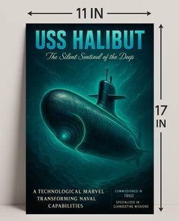 Uss Halibut The Silent Sentinel Poster PosterGoat