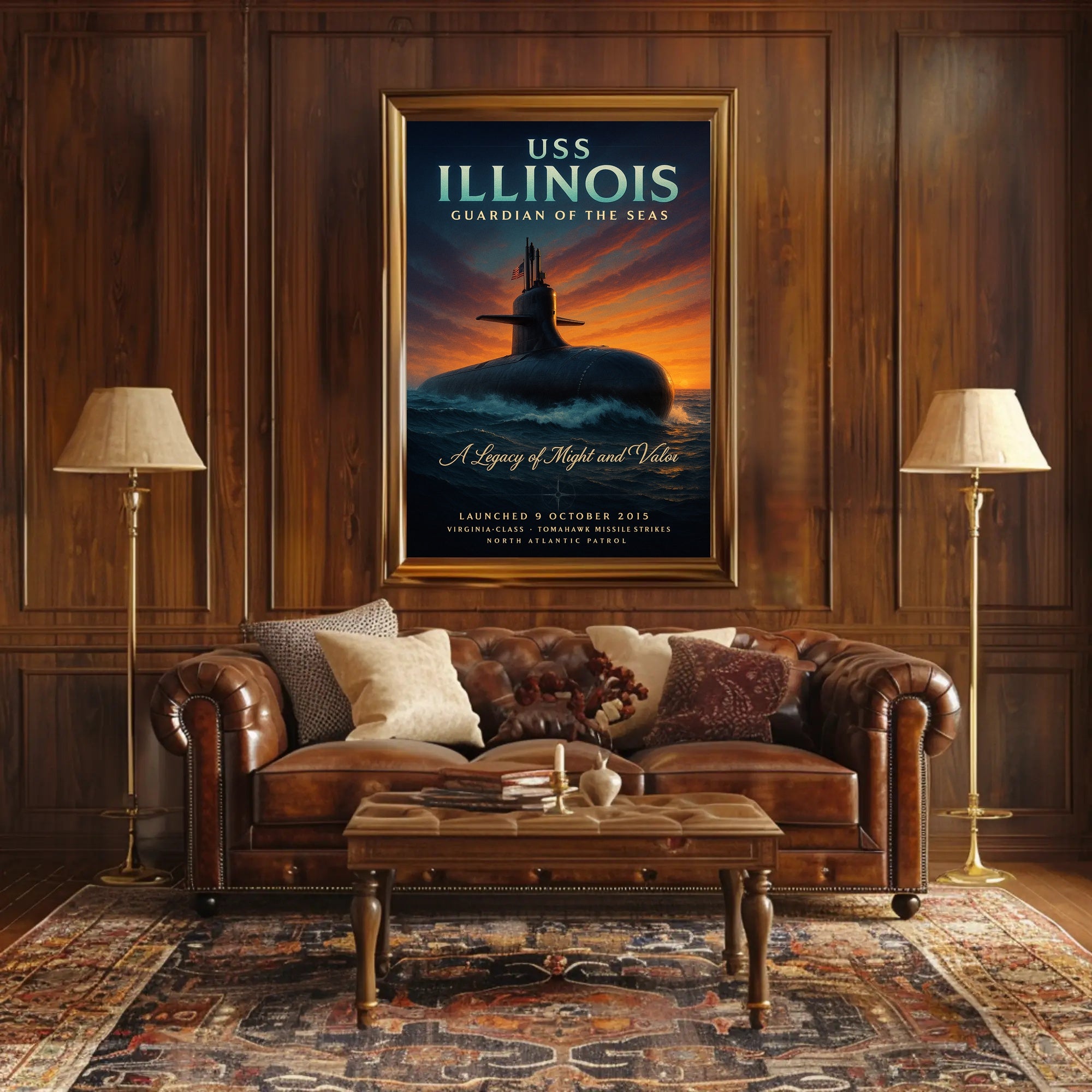 Uss Illinois Guardian Of The Seas Poster PosterGoat