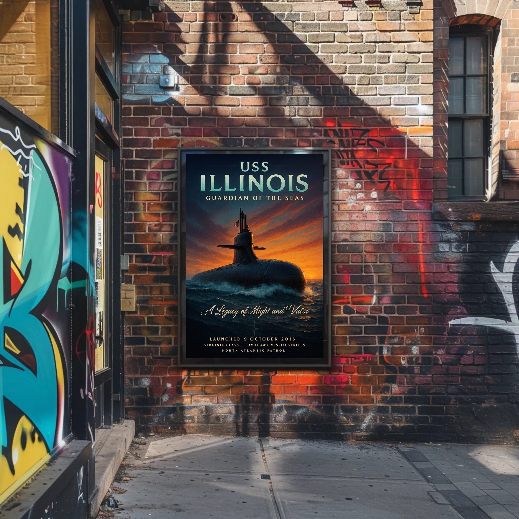 Uss Illinois Guardian Of The Seas Poster PosterGoat