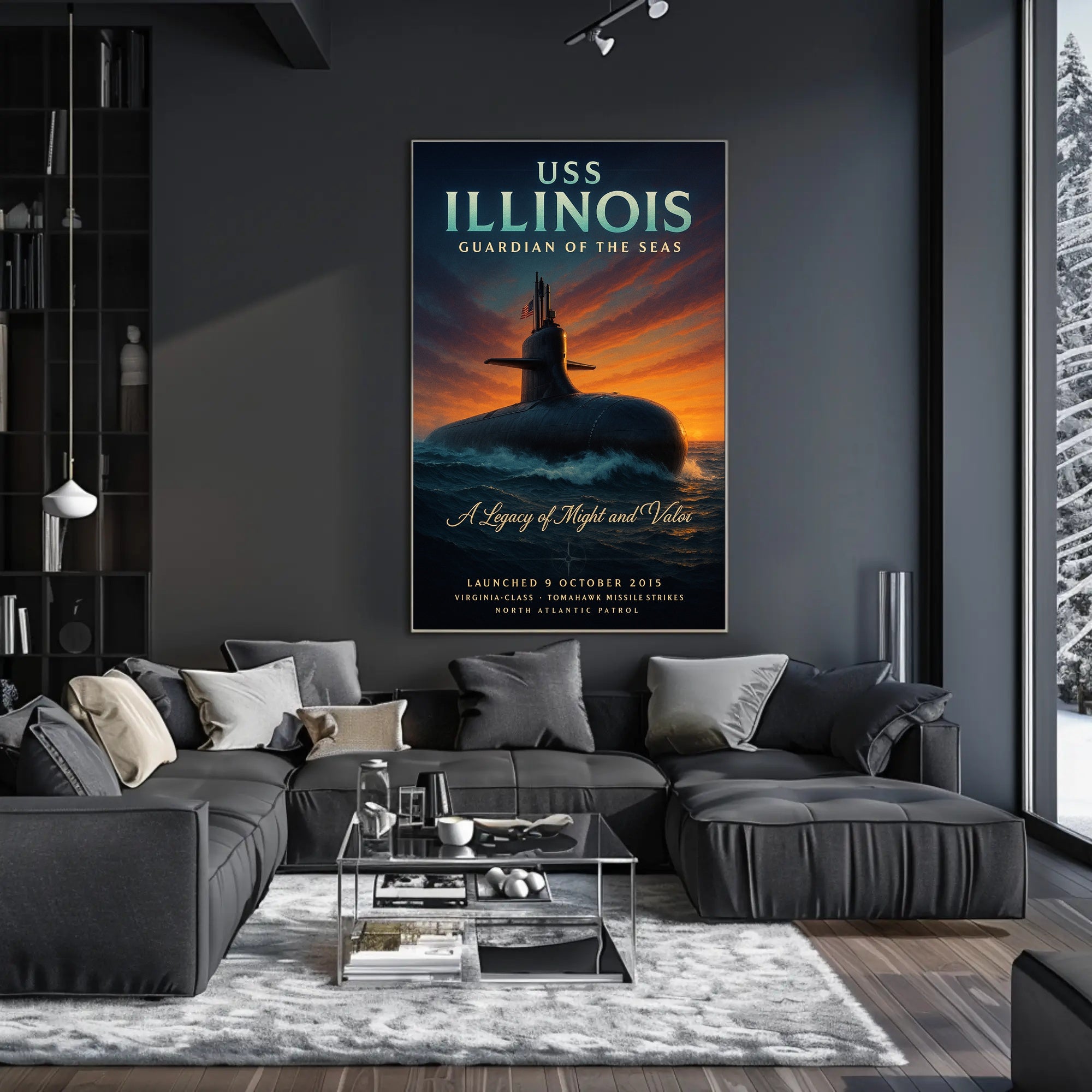 Uss Illinois Guardian Of The Seas Poster PosterGoat