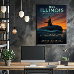 Uss Illinois Guardian Of The Seas Poster PosterGoat