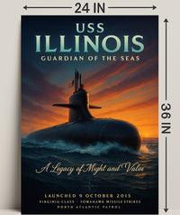 Uss Illinois Guardian Of The Seas Poster PosterGoat