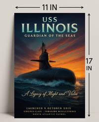 Uss Illinois Guardian Of The Seas Poster PosterGoat