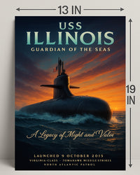 Uss Illinois Guardian Of The Seas Poster PosterGoat