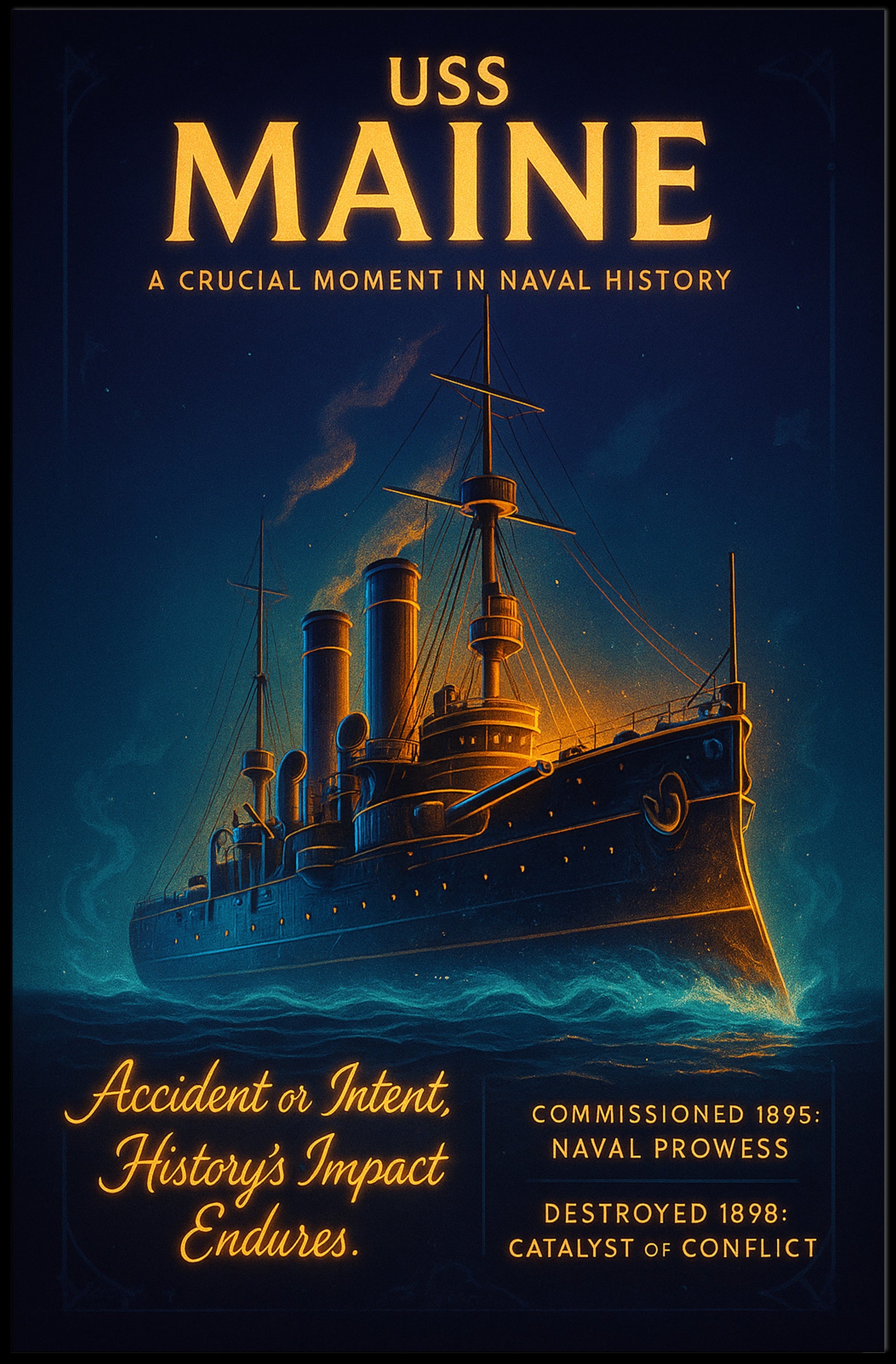 Uss Maine A Crucial Moment In Naval Poster PosterGoat