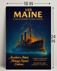 Uss Maine A Crucial Moment In Naval Poster PosterGoat