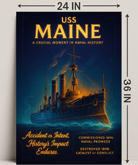 Uss Maine A Crucial Moment In Naval Poster PosterGoat