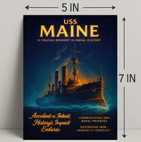 Uss Maine A Crucial Moment In Naval Poster PosterGoat