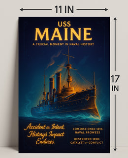 Uss Maine A Crucial Moment In Naval Poster PosterGoat
