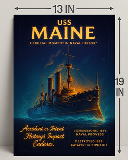 Uss Maine A Crucial Moment In Naval Poster PosterGoat