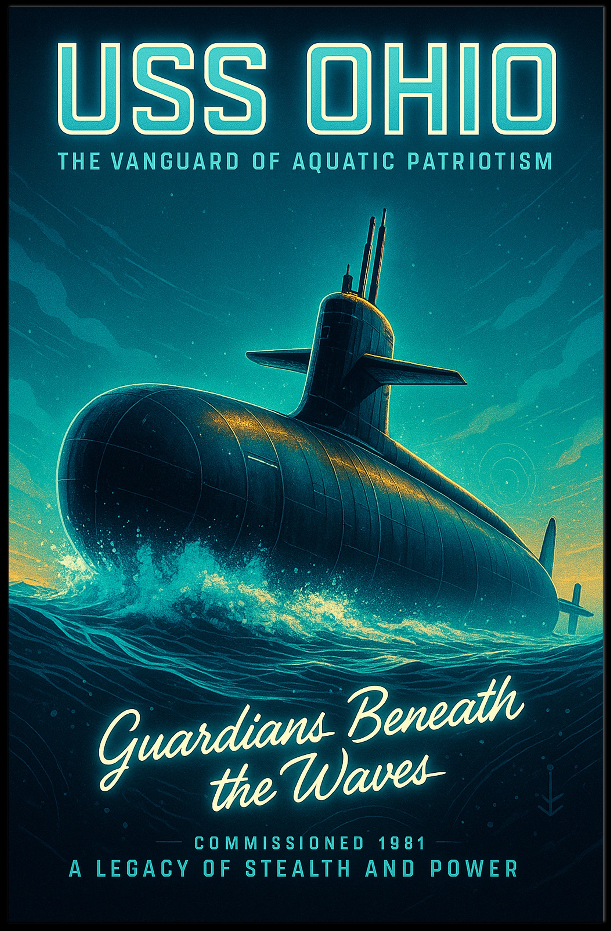 Uss Ohio Guardians Beneath The Waves Poster PosterGoat