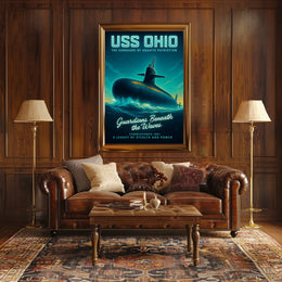 Uss Ohio Guardians Beneath The Waves Poster PosterGoat