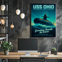 Uss Ohio Guardians Beneath The Waves Poster PosterGoat