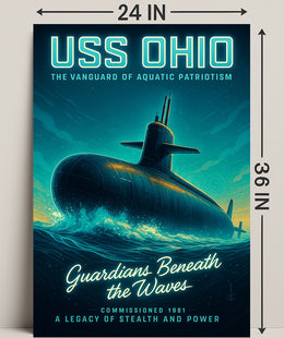 Uss Ohio Guardians Beneath The Waves Poster PosterGoat