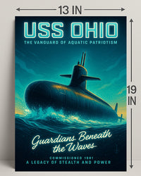 Uss Ohio Guardians Beneath The Waves Poster PosterGoat