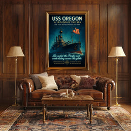 Uss Oregon A Legend Of The Sea Poster PosterGoat