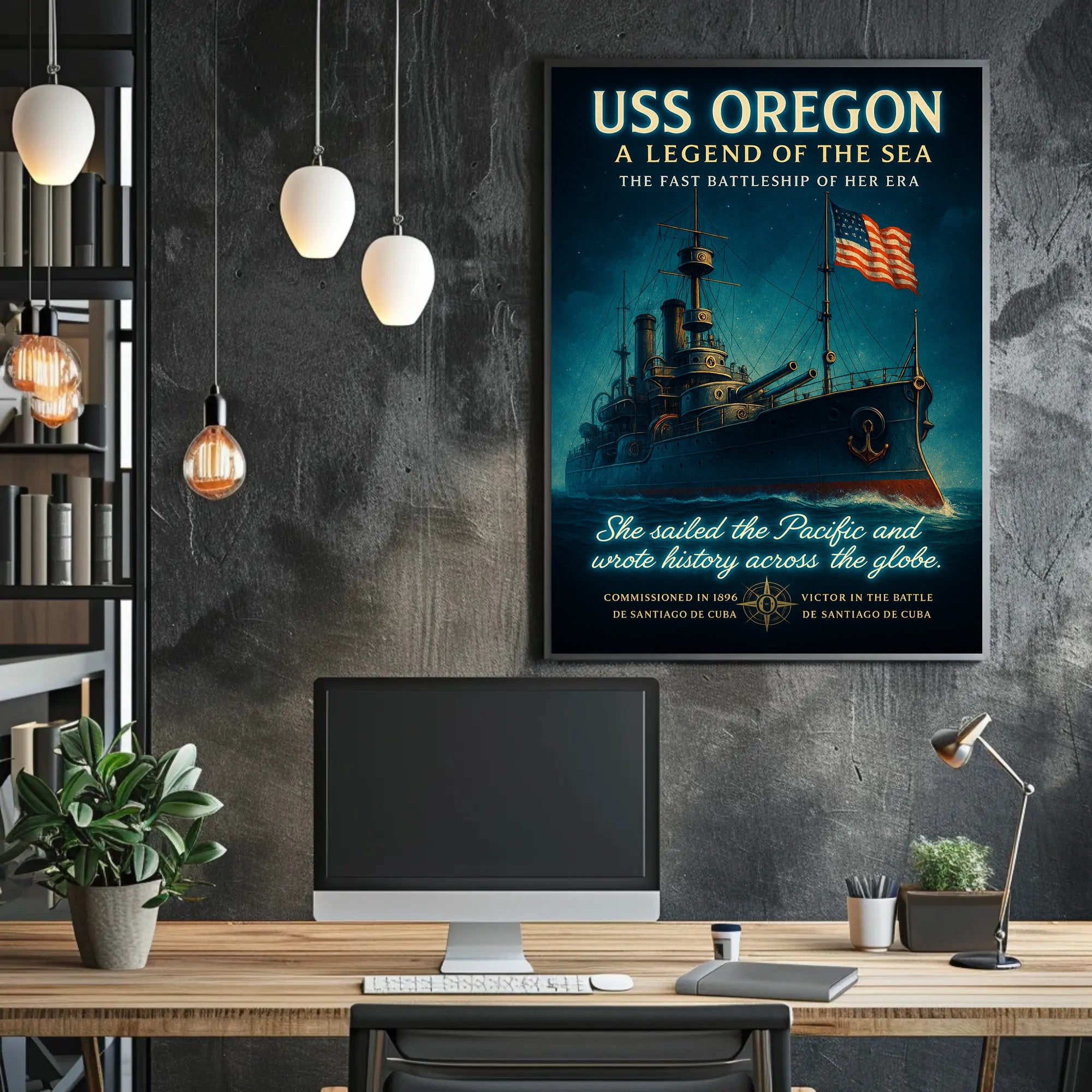 Uss Oregon A Legend Of The Sea Poster PosterGoat