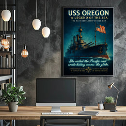 Uss Oregon A Legend Of The Sea Poster PosterGoat