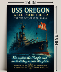 Uss Oregon A Legend Of The Sea Poster PosterGoat