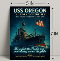 Uss Oregon A Legend Of The Sea Poster PosterGoat