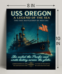 Uss Oregon A Legend Of The Sea Poster PosterGoat