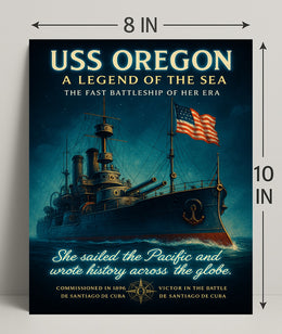 Uss Oregon A Legend Of The Sea Poster PosterGoat