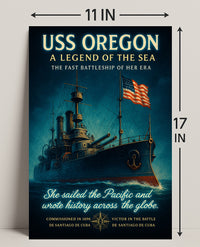 Uss Oregon A Legend Of The Sea Poster PosterGoat