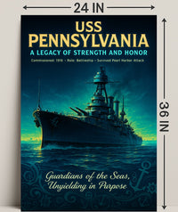 Uss Pennsylvania A Legacy Of Strength Poster PosterGoat