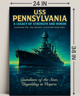 Uss Pennsylvania A Legacy Of Strength Poster PosterGoat