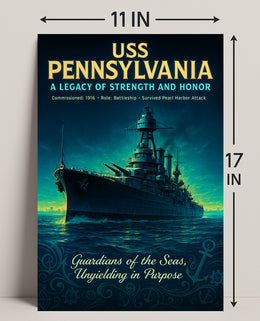 Uss Pennsylvania A Legacy Of Strength Poster PosterGoat