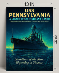 Uss Pennsylvania A Legacy Of Strength Poster PosterGoat