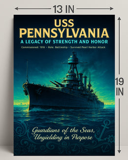 Uss Pennsylvania A Legacy Of Strength Poster PosterGoat